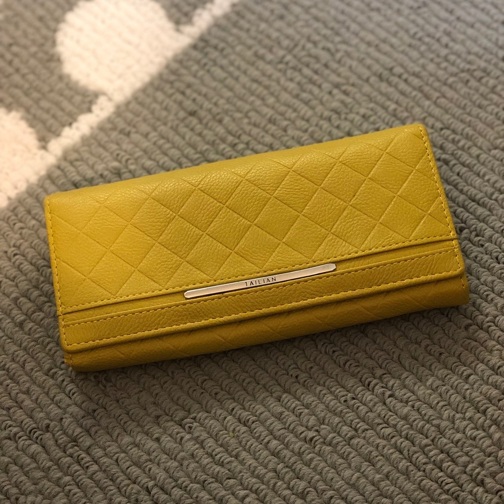 New Tailian Yellow Design Fold Over Wallet